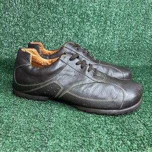 Steve Madden Mens Square Toe VTG 90s Y2K Brown Leather Sneakers Size 12